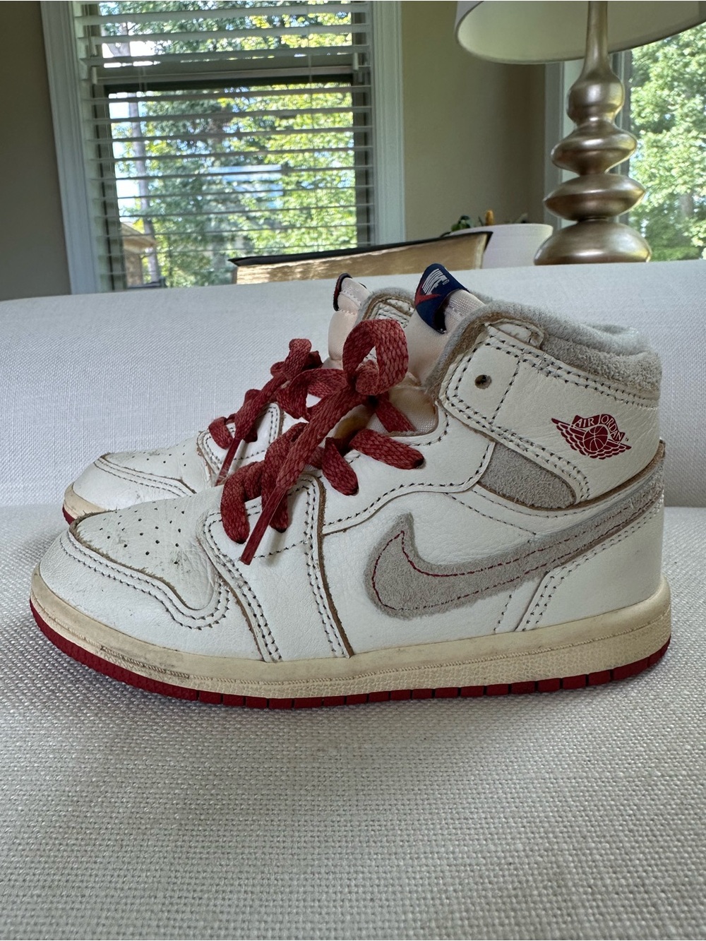 Air Jordan 1 Retro High OG Rare Air Toddler Size 10C Sail Cinnabar